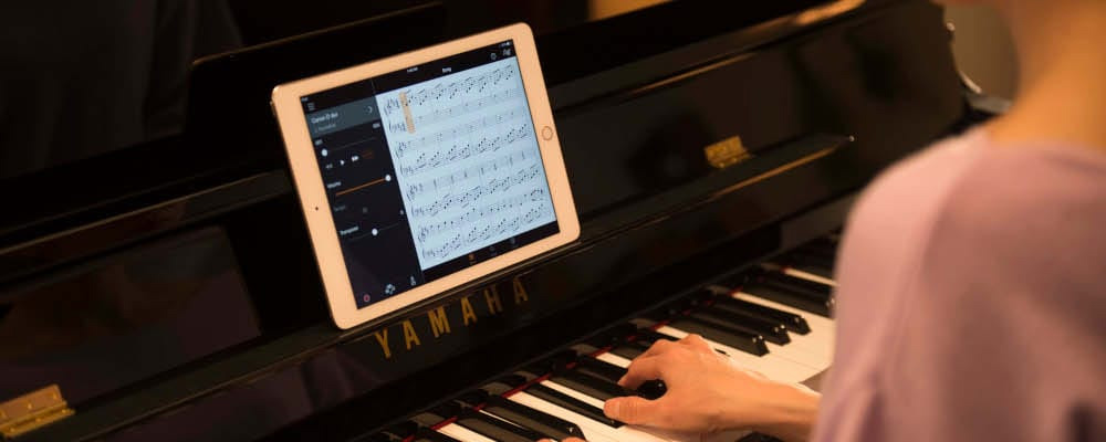 iPad connected to Yamaha Transacoustic Piano