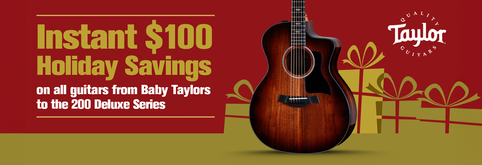 Taylor $100 Off Promo