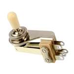 Allparts EP-4365-000 Switchcraft Right Angle Toggle - Nickel with Cream Tip