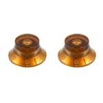 Allparts PK-0140-022 Vintage Style Bell Knobs - Amber (Pair)