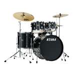 Tama Imperialstar IE52C 5pc Drum Set with Hardware and Cymbals - Hariline Black