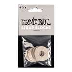 Ernie Ball Strap Blocks 4 Pack - Gray