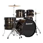 Ludwig Accent Drive 5pc Complete Drum Set with Cymbals - Bronze Swirl with Nickel Hardware