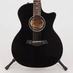 Taylor Custom Shop Grand Auditorium Acoustic-Electric Guitar - Blacktop Sitka Spruce with A Flame Maple Brushfire Finish Sides and 2-Piece Back