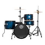 Ludwig/Questlove The Pocket Kit 4pc Complete Drum Set with Cymbals - Blue Stardust with Black Hardware