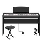 Yamaha P-Series P-225 Home Keyboard Bundle - 88-Key Weighted Action Digital Piano with Furniture Stand and Adjustable Bench