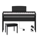 Yamaha P-Series P-225 Home Keyboard Bundle - 88-Key Weighted Action Digital Piano with Furniture Stand and Bench