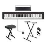 Casio CDP-S160 Portable Keyboard Bundle - 88-Key Weighted Action Digital Piano with Portable Stand and Adjustable Bench