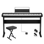 Casio CDP-S160 Home Keyboard Bundle - 88-Key Weighted Action Digital Piano with Furniture Stand and Adjustable Bench