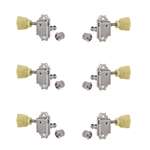 Allparts TK-0770-001 Gotoh SD90 Vintage Style 3x3 Tuning Keys with Keystone Buttons - Nickel (Set of 6)