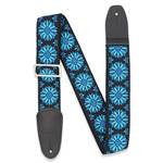 Henry Heller Woven Jacquard Guitar Strap - Multicolor Blue 2" with Nylon Backing