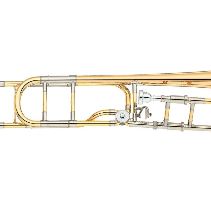 Strait Music - Yamaha Xeno Series YSL-882GOR Professional Tenor Trombone  with F Attachment - Gold Brass Bell