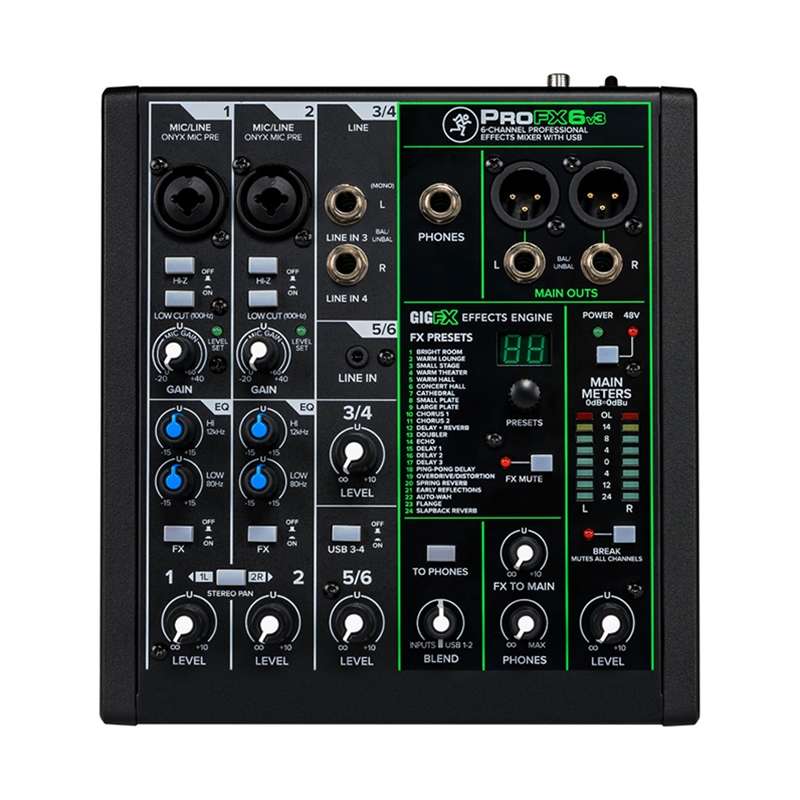 Strait - Mackie 6-Channel Professional Effects Mixer with USB