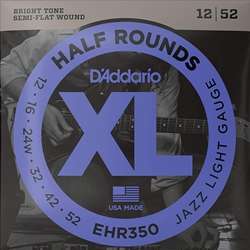 D'Addario EHR350 Half Round Jazz Light Electric Guitar Strings