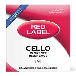 D'Addario Red Label Cello 1/4 String - Set