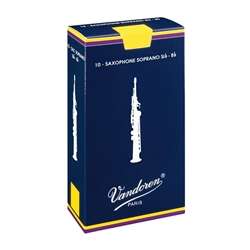 Vandoren Traditional Soprano Saxophone Reeds - Strength 2.5 Box of 10