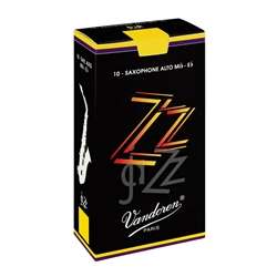 Vandoren ZZ Alto Saxophone Reeds - Strength 2.5 Box of 10