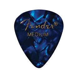Fender Premium Celluloid 351 Shape Picks - Medium Blue Moto 12-Pack