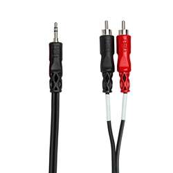 Hosa CMR-206 Stereo Breakout - 3.5mm TRS to Dual RCA - 6ft