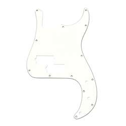 Allparts PG-0750-035 13-Hole Pickguard for Precision Bass - White 3-Ply