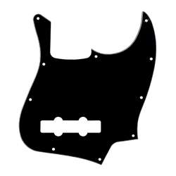 Allparts PG-0755-033 10-Hole Pickguard for Jazz Bass - Black 3-Ply