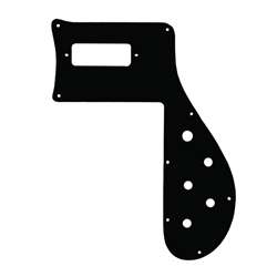 Allparts PG-9847-023 8-Hole Pickgurad for Rickenbacker 4001 Bass (1974 and Later) - Black 1-Ply