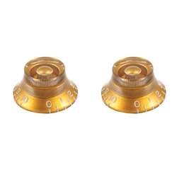 Allparts PK-0140-032 Vintage Style Bell Knobs - Gold (Pair)