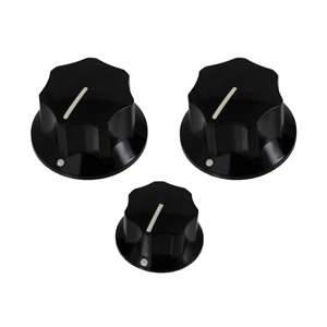 Allparts PK-0174-023 Set of 3 Knobs for Jazz Bass - Black