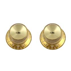 Allparts PK-0182-032 Tone Reflector Knobs - Gold with Gold (Pair)