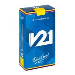 Vandoren V21 Bb Clarinet Reed - Strength 2.5 Box of 10