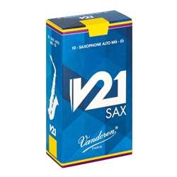Vandoren V21 Alto Saxophone Reeds - Strength 2.5 Box of 10
