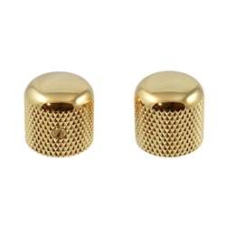 Allparts MK-0910-002 Metal Dome Knobs - Gold (Pair)