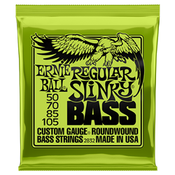 Ernie Ball 2832 Regular Slinky 4-String Roundwound Electric Bass Guitar Strings - Regular (50-105)