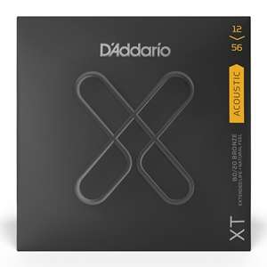 D'Addario XT 80/20 Bronze Coated Acoustic Guitar Strings - Light Top/Medium Bottom (12-56)