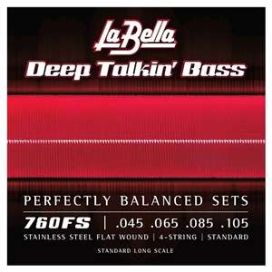 La Bella Deep Talkin' Flat Wound Bass Strings - Long Scale .045-.105