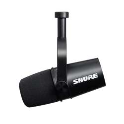 Shure MV7 USB Podcast Microphone with XLR Option - Black