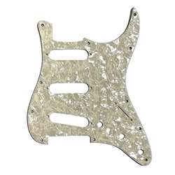 Allparts PG-0552-054 11-Hole Pickguard for Stratocaster - Mint Pearloid 3-Ply