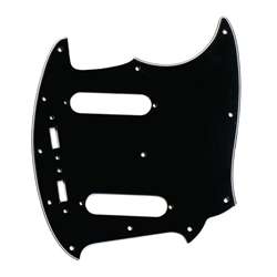 Allparts PG-0581-033 12-Hole Pickguard for Mustang - Black 3-Ply
