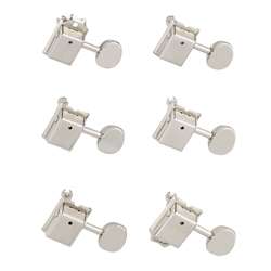 Fender In-Line Vintage Style Tuning Keys for Stratocaster and Telecaster - Nickel (Set of 6)