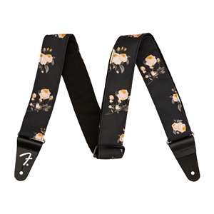 Fender 
Floral Strap - Black, 2"