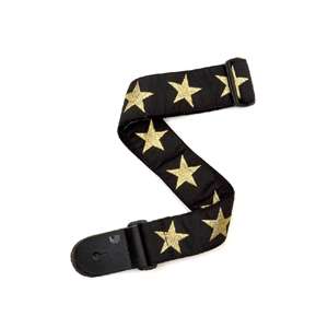 D'Addario Woven Guitar Strap - Gold Star