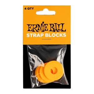 Ernie Ball Strap Blocks 4 Pack - Orange