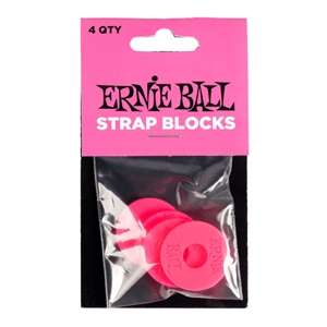 Ernie Ball Strap Blocks 4 Pack - Pink