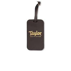 Taylor Leather Luggage Tag - Chocolate Brown