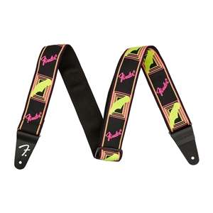 Fender Neon Monogrammed Strap - 2" Pink and Yellow