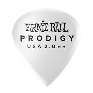 Ernie Ball Prodigy Guitar Picks - Mini 2.0mm White (6 Pack)