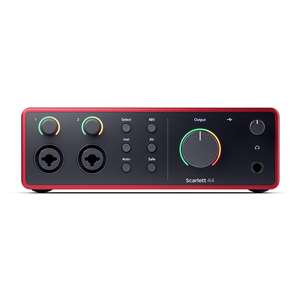 Focusrite Scarlett 4i4 (4th Gen) - 4-in, 4-out USB Type-C Interface