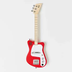 Loog Mini Electric 3-String Guitar for Kids - Red