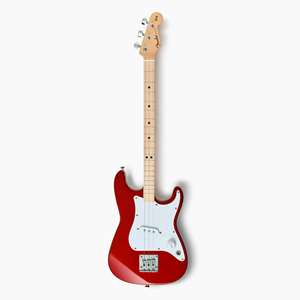 Fender X Loog Stratocaster Mini Electric Guitar - Red