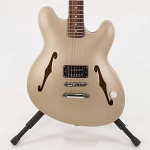 Fender Tom DeLonge Starcaster - Chrome Hardware, Satin Shoreline Gold with Rosewood Fingerboard